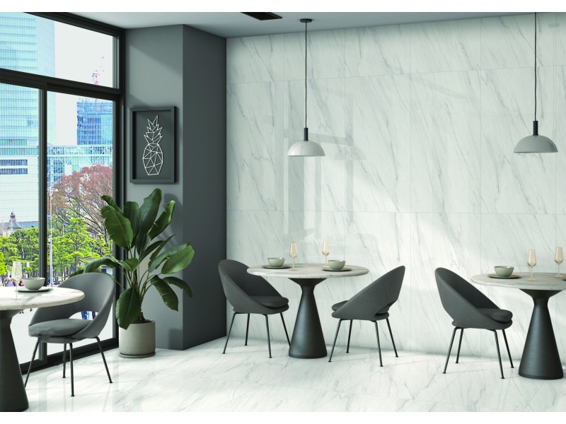 Porcelan gres ploščica 9 mm - CALACATTA ICELAND - FULL POLISHED - 60 x 120 cm