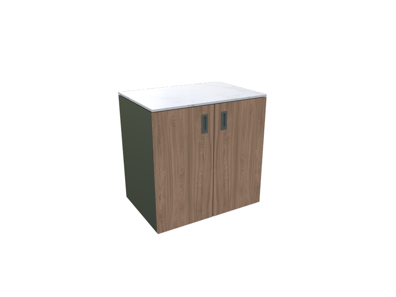  Element with doors, wood decor - American walnut