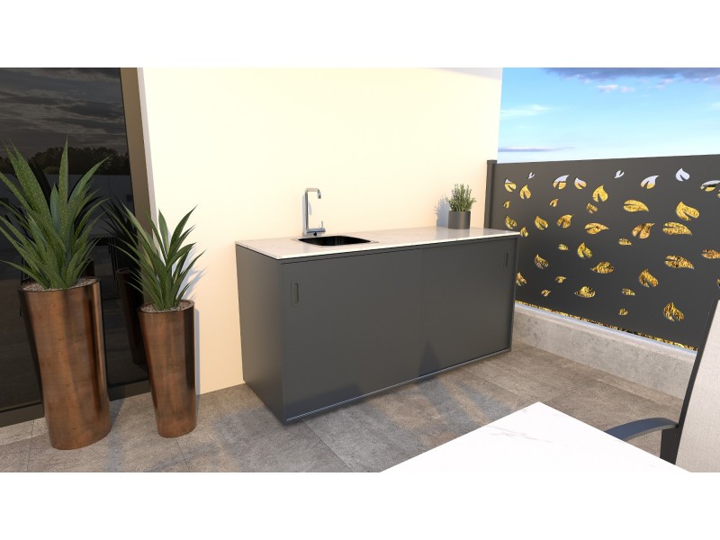 Element with sink, anthracite