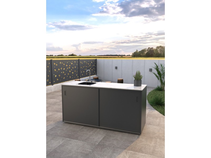 Element with sink, anthracite