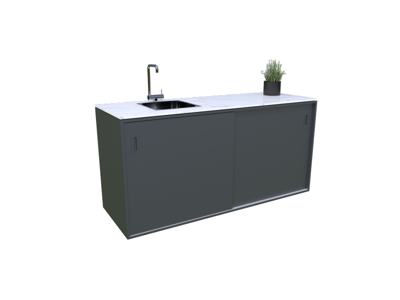 Element with sink, anthracite