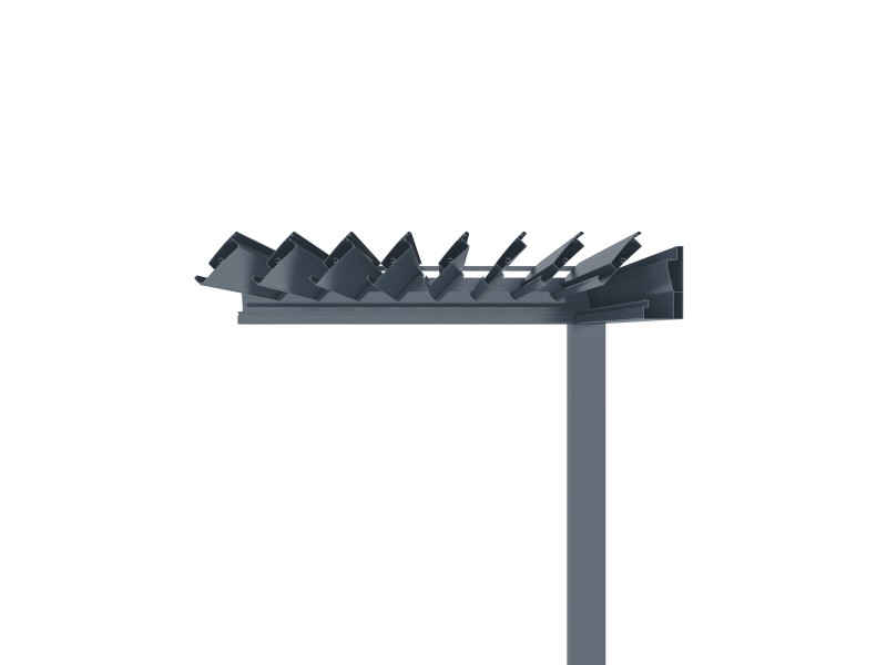 Bioclimatic pergola 2.86 m x 2.86 m; dark grey