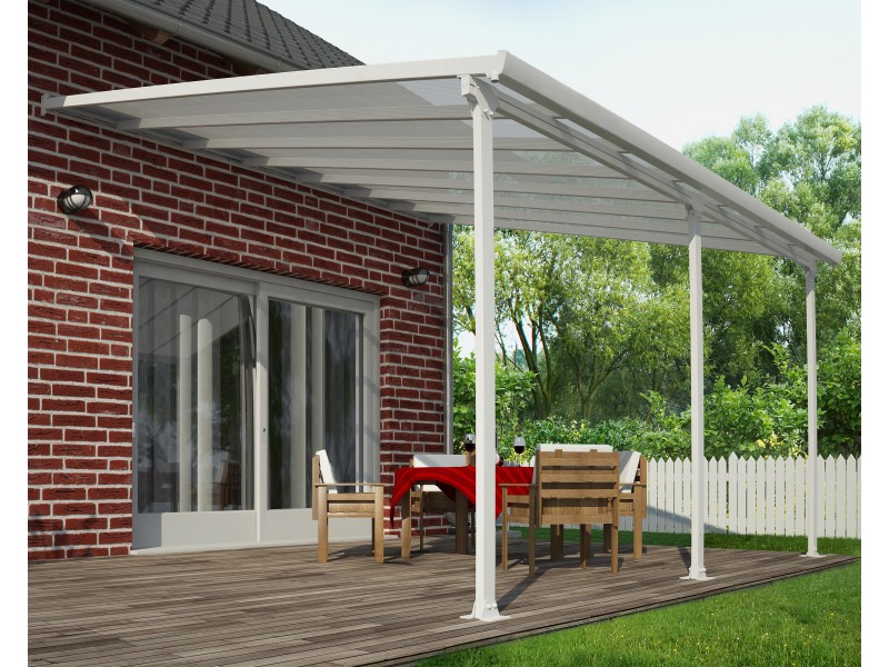 NADSTREŠEK ZA TERASO FERIA PATIO COVER, 4x4,25, bela/transparent