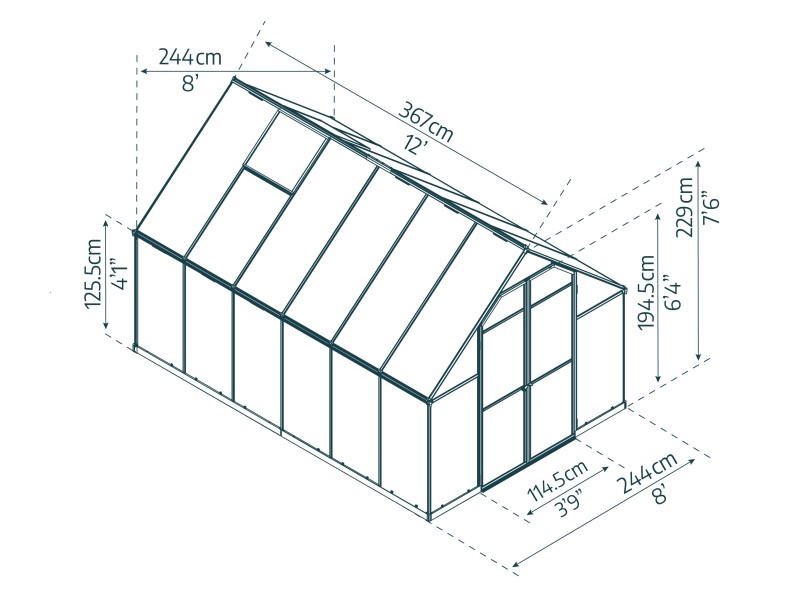 RASTLINJAK - Model ESSENCE 8X12 - Dimenzija: 207x370 cm