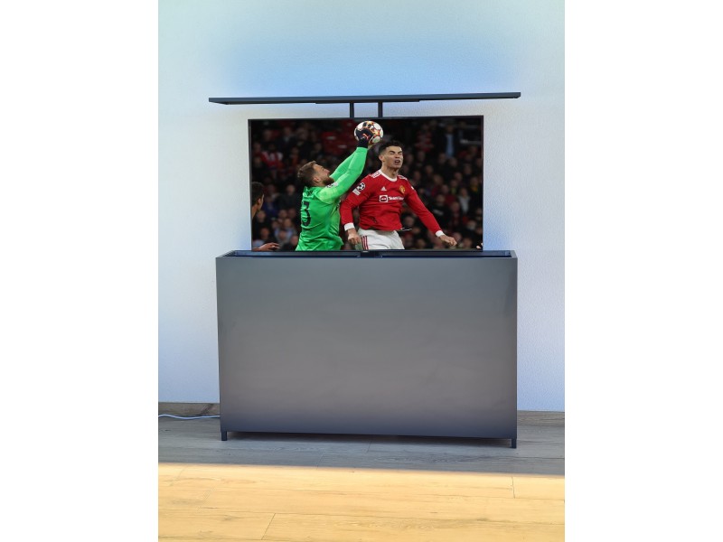 Outdoor TV lift cabinet - powder-coated aluminum in anthracite - RAL 7016