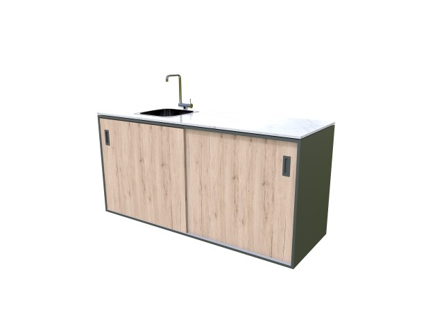 Element with sink, wood decor – oak rustic