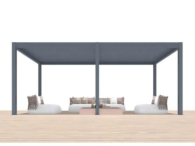 Bioclimatic pergola 5,6 m x 2.86 m; dark grey
