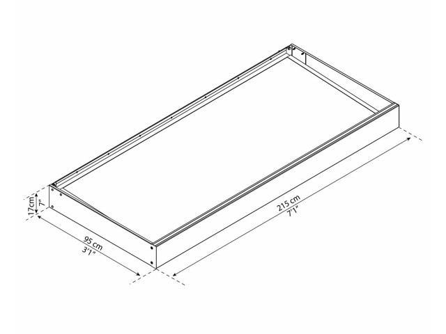 NADSTREŠEK NAD VRATI, CANOPY SOPHIA 2150 GREY - WHITE OPAL