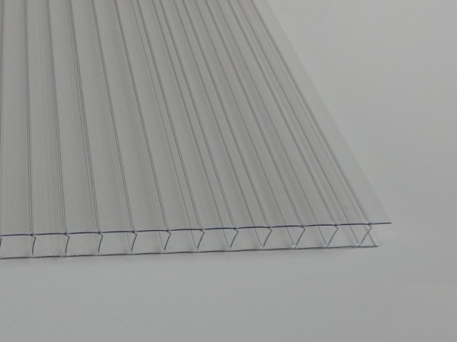 Večslojna polikarbonatna plošča, 10 mm, PROZORNA 