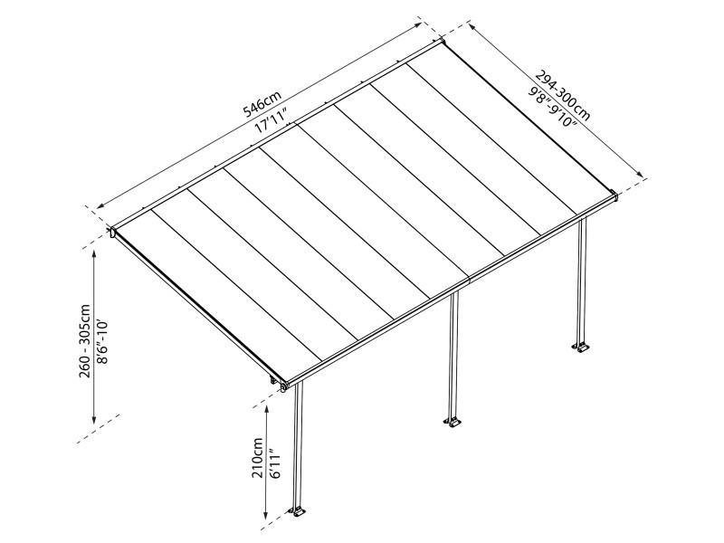 Feria - 3 x 5,46 m - bela/bela