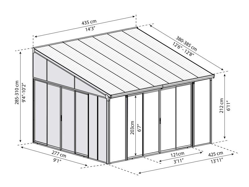 SanRemo - 4 x 4,25 m - bela/bela