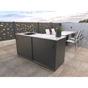 Vanjska kuhinja – Element s sudoperom, antracit