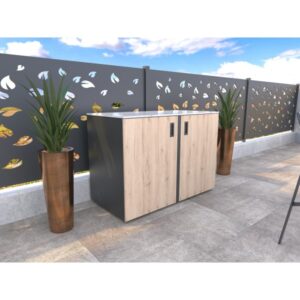 Ljetna kuhinja - Kutni ili samostojeći element, drveni dekor – hrast rustik