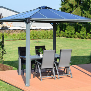 VRTNI PAVILJON PALERMO 3000 siva/bronza