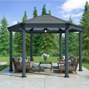 VRTNI PAVILJON ROMA, siva/bronza