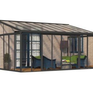 NADSTREŠNICA ZA TERASU SANREMO, siva/prozirna, 3x5,46 m